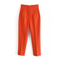 Spring  Casual Women Multi-Line Straight-Leg Pants High Waist Casual Pants