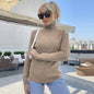 Women Clothing Everyday Pullover Sweater Turtleneck Long Sleeve Simple Basic Sweater Top