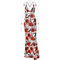 Summer Spaghetti Straps Sleeveless Dress Sexy Printed Backless Slim Fit Dress