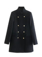 Autumn Women Double Breasted Woolen Coat Outerwear