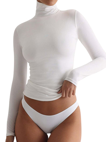 Women Clothing High Sense Slim Sexy Turtleneck Base