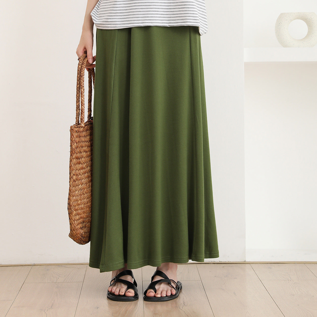 Spring Summer Women Large Swing Flare Skirt Long Skirt Women Clothing