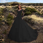 Women Clothing Dress Long Sleeve Solid Color See through Lace Bridal Wedding Dress