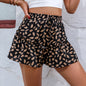 Retro All Matching High Waist Casual Leaf Vacation Shorts