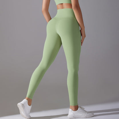 Celebrity High Waist Hip Lift Nude Feel Pants Wear Free Underwear No Embarrassment Line Sports Trousers Running Fitness Yoga Pants Women