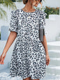 Spring Summer Type Vintage Leopard Print Printed Dress