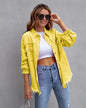 Arrival Multicolor  MidLength Ripped Loose Denim Jacket Women Jacket Women