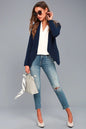 Elegant Women Clothing Coat Top Solid Color Slim Fit Long Sleeves Solid Color Small Blazer