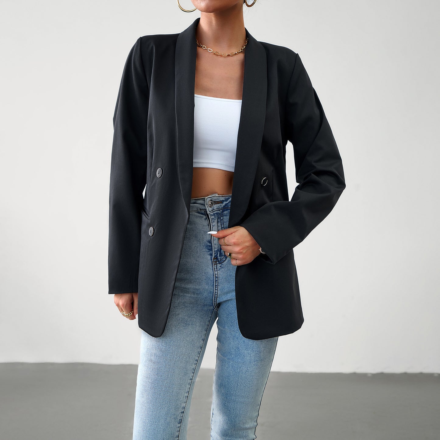 Women Clothing Autumn Winter Office Blazer