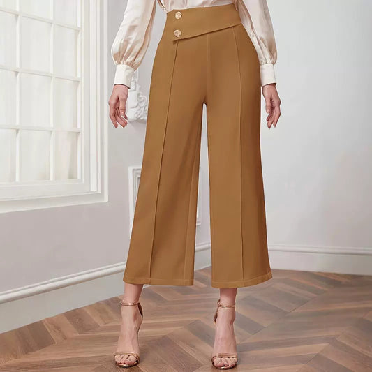 High Waist Wide Leg Pants Women Autumn Advanced High Waist Drooping Loose Straight Casual Pants