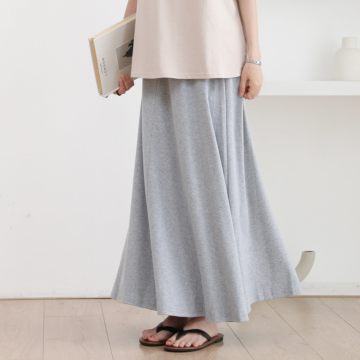 Spring Summer Women Large Swing Flare Skirt Long Skirt Women Clothing