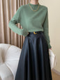 Light Soft Comfort Full Wool French Smoke Tube Half Turtleneck Sweater Bottoming Sweater