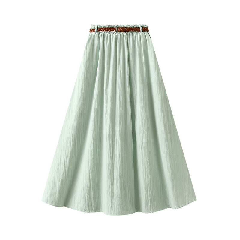 Maxi Dress Pear Shapes Belly Covering Slimming Casual A line Artistic Summer Skirt Women