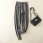 Autumn Plus Size Women Clothing mm Loose Slimming Elastic Waist Knit Casual Long Harem Pants