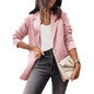 Women Clothing Solid Color Casual Long Sleeves Small Office Professional Slim Fit Jacket