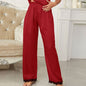 Artificial Silk Sexy Pajama Pants Four Seasons Casual Loose Suitable Daily Wear Home Pants Women Casual Trousers