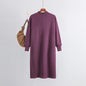 Long below the Knee Base Knitting Dress Women Autumn Winter Loose Casual Match with Coat Woolen