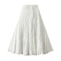 Spring Adult Lady like Woman High Grade Pleated Skirt Loose Slimming Expansion Skirt Casual All Matching A line Skirt