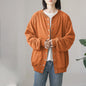 Autumn Winter Thickening Coat Women Loose Large Mid Length Sweater Women Pocket