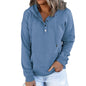 Women Clothing Long Sleeve Loose Casual Hooded Drawstring Pocket Hoodie