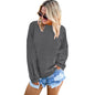 Autumn Sweater Women Gradient Color Loose round Neck Long Sleeve Top Women Clothing