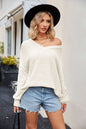 Autumn Winter Women Clothing V Neck Knitwear Sexy Pullover