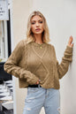 Autumn Winter Women Twist Twisted Rope Knitwear Loose Thick Needle Pullover Sweater