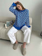 Round Neck Sailing Sweater Winter Loose Knitted Pullover Autumn Winter Sweater for Women