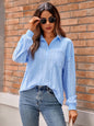 Autumn Winter Women Clothing Casual Solid Color Polo Collar Loose Long Sleeve Trend Knitting Top