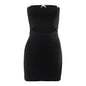 Sexy Bow Decoration Hollow Out Cutout Out Tube Top Dress Women Summer