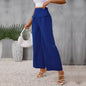 Autumn Pants Slim Fit Slimming Blue Wide Leg Pants