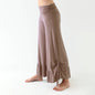 Fall Stretch Pleated Tie Solid Color Wide Leg Pants Loose Casual Pants Women