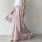 Arrival Summer Skirt Women High Grade Niche Ice Silk Wide Leg Pants Loose Drooping Elastic Waist Large Swing Skirt