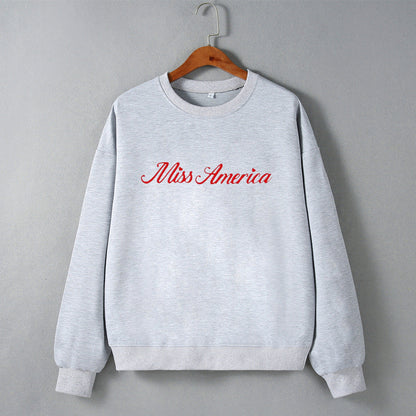 Street Hipster Drop Shoulder Loose Long Sleeve Sweatershirt Women Clothing Autumn Winter