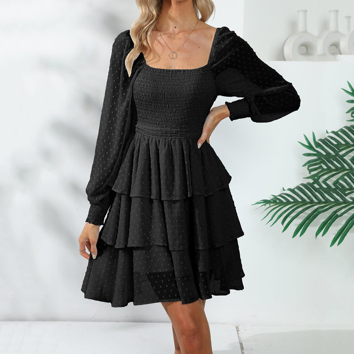 Spring Summer Double Sided Wear Vacation Tiered Dress Casual Women