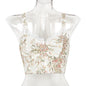 Top Lace Embroidered Chiffon Tight Braces Plastic Bones Body Shaping Vest