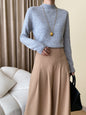 Light Soft Comfort Full Wool French Smoke Tube Half Turtleneck Sweater Bottoming Sweater