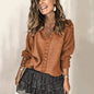 Autumn Winter Lace V-neck Outer Pullover Sweater Ladies Loose Long Sleeve Solid Color Sweater Plus Size