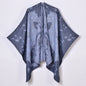 Women Scarf Shawl Simple All Match Jacquard Cashmere Knitted Cardigan