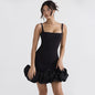 Three Dimensional Lace Sling Dress Sexy Niche Party Cocktail Mini Dinner Suit