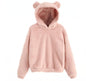 Autumn Winter Fluffy Rabbit Ears Hooded Warm   Plus size