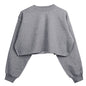 Fleece Lined Long Sleeved Fitness Yoga Wear Top Sports Cropped   Short Sweater for Women