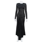 Women Spring Long Sleeve Tied Waist Slimming Elegant Socialite Dress Maxi Dress