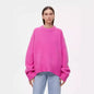 Knitted Russian Popular Autumn Winter round Neck Sweater Loose