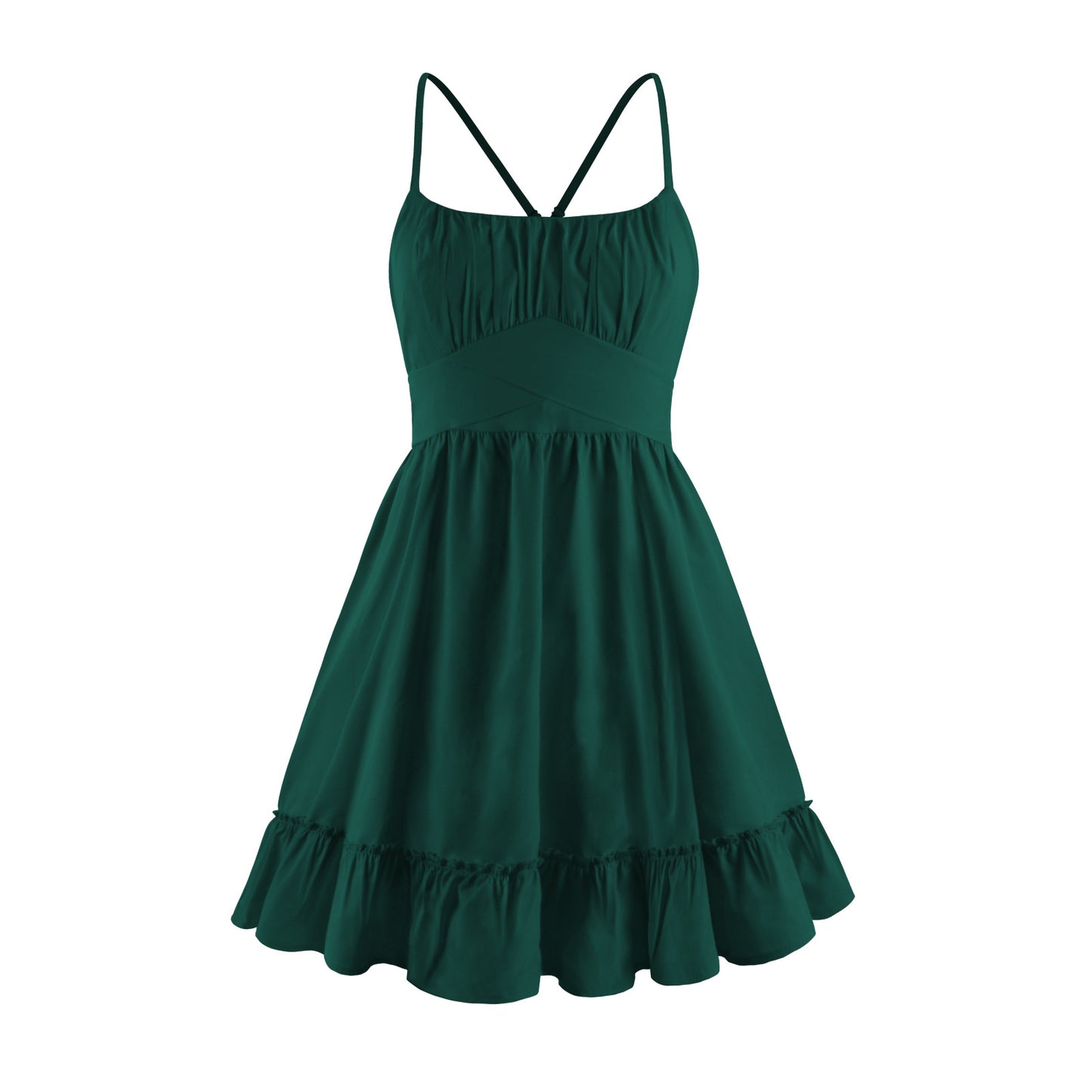 Sundress Summer Sexy Women Wear Strap Backless Ruffled Dress Brand