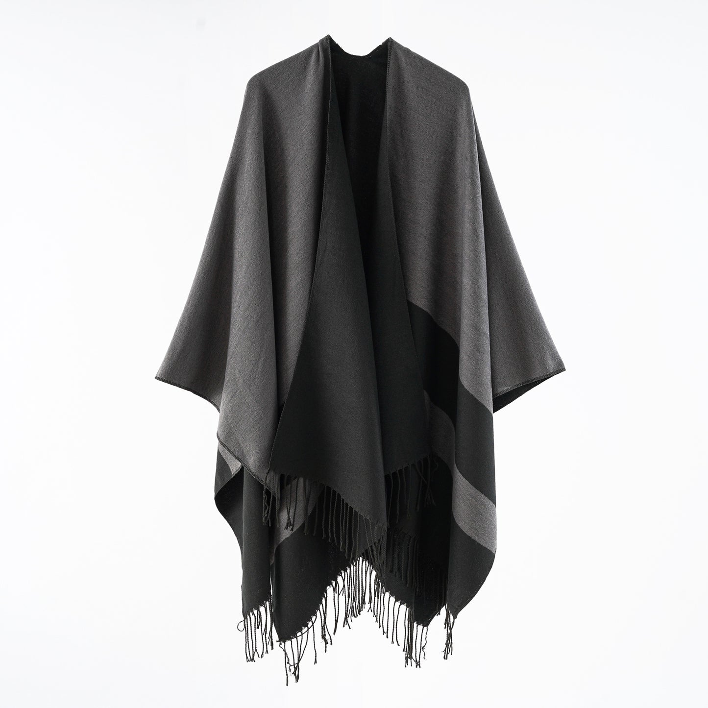 Street Ladies Large Scarf Autumn Winter All Match Air Conditioned Room Keeping Warm Dual Purpose Tassel Shawl Cape