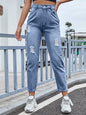 Jeans High Waist Slimming Straight Loose Wide Leg Daddy Pants