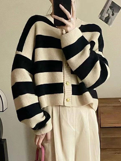 Susan Women Knitted Striped Sweater