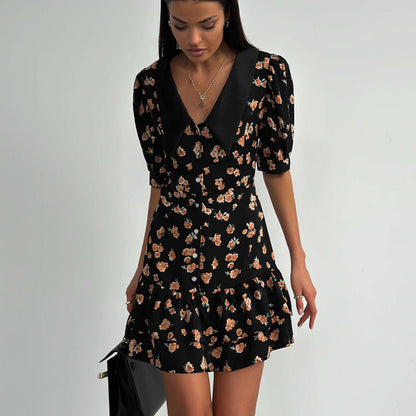 Yvonne Short Sleeve Floral Mini Dress