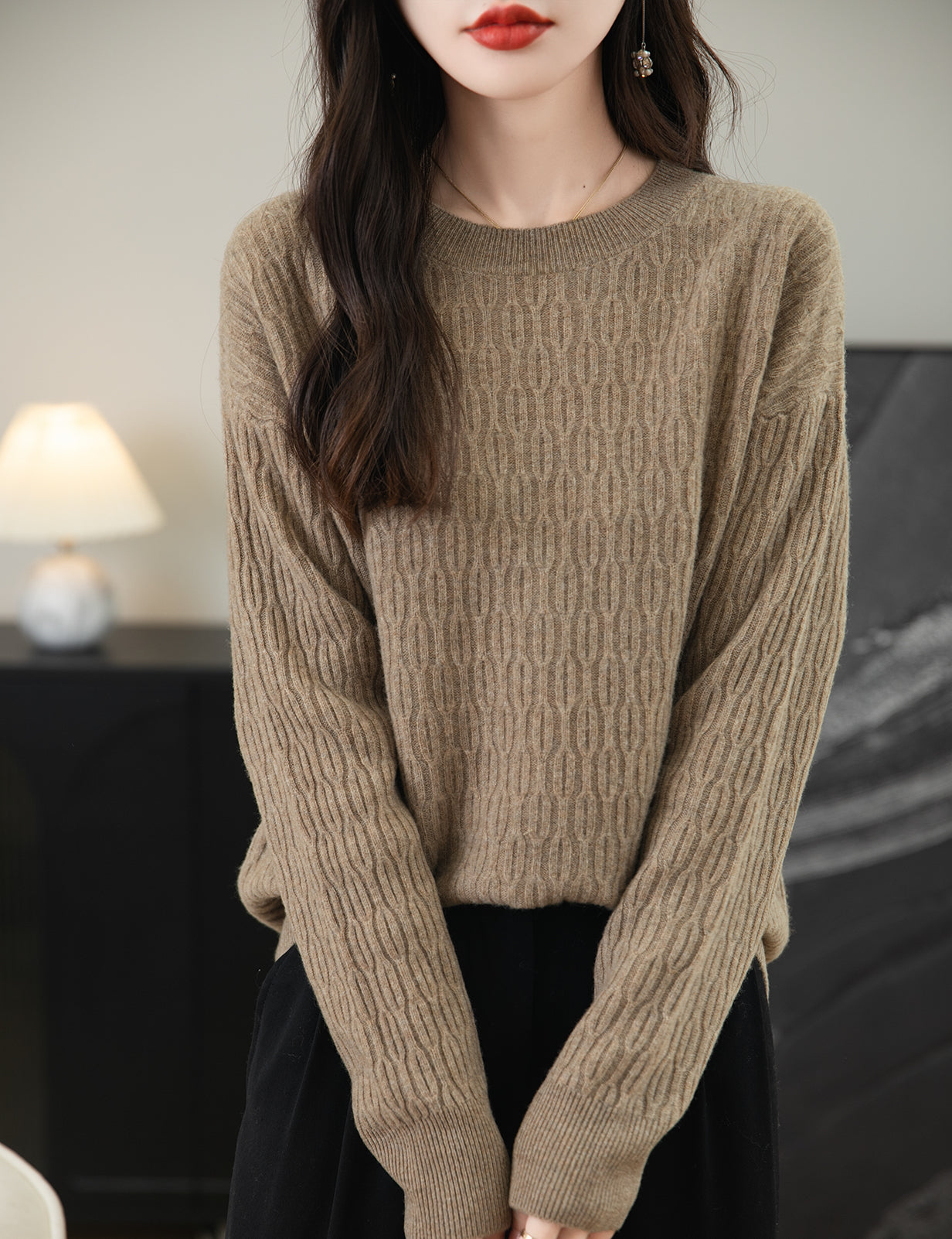 Cheryl Woman Wool Crew Neck Sweater